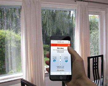 Motoriserede gardinstænger via smartphone