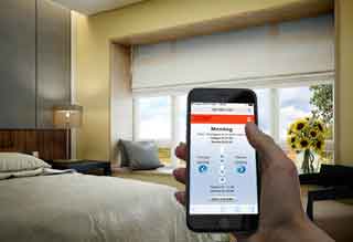 Motorisierte Faltenvorhänge