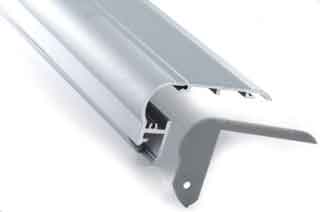 Aluminium profile for mounting LED strips on stairs
