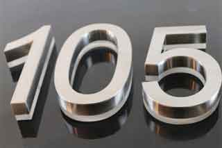 LED house numbers stainless steel